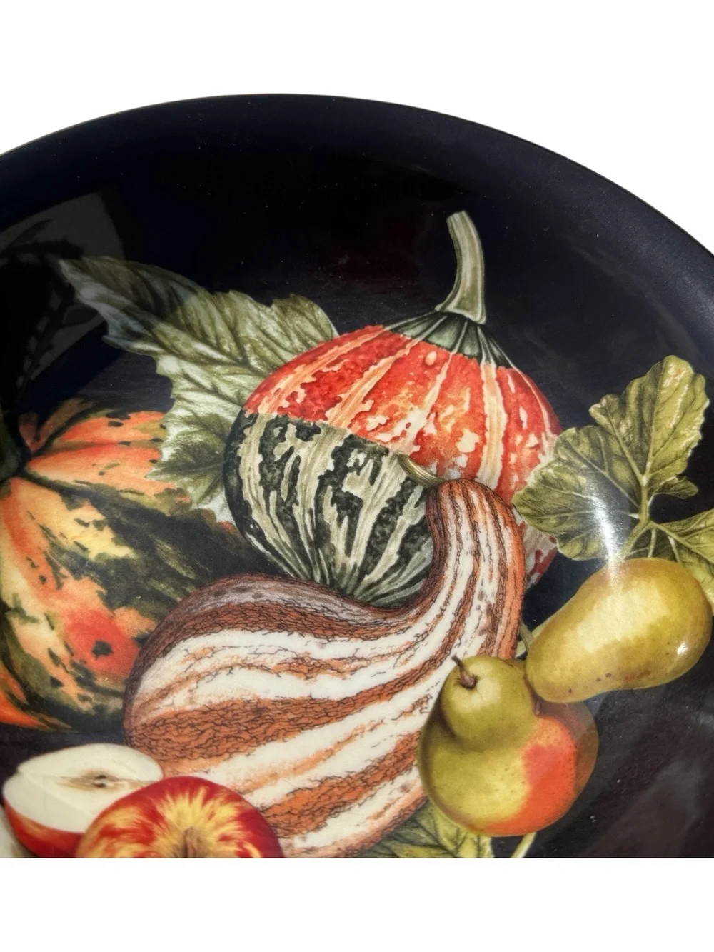 Williams Sonoma Harvest Pumpkin Serving Bowl Retired Fall Thanksgiving Decor 9”
